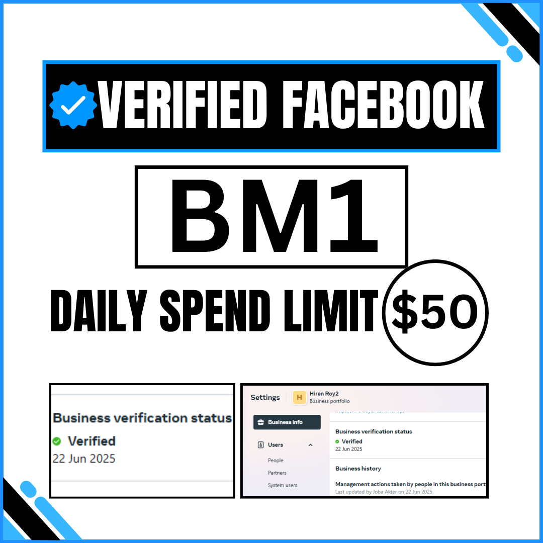 Buy Verified BM β Facebook Business Manager with $15 Daily Spend