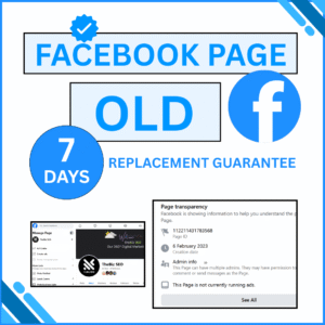 Old Facebook Page | Old Page with 7-Day Replacement Guarantee